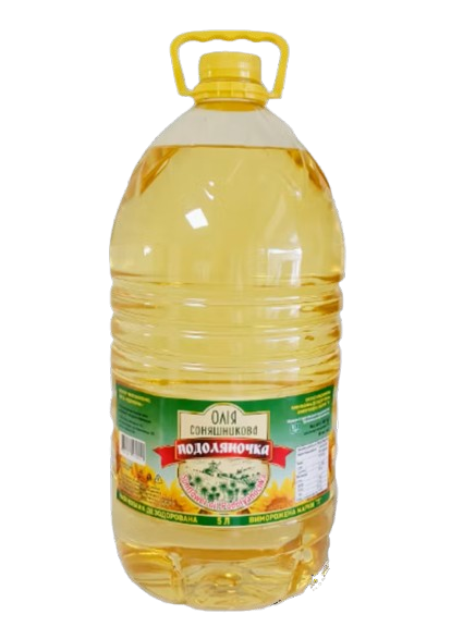 Олія соняшникова рафінована ТМ "Подоляночка", 5 л (4,6 кг)